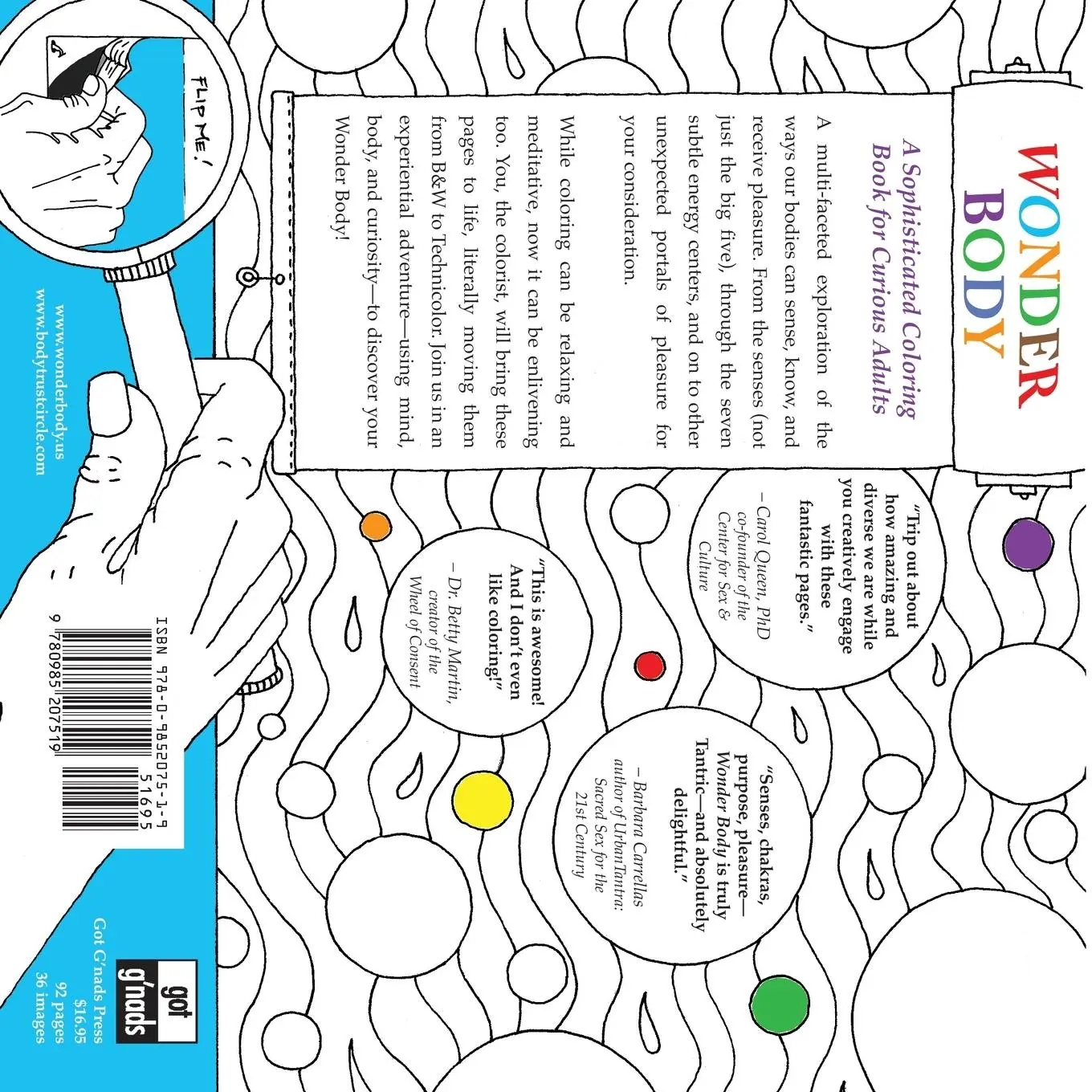 Rückseite: 9780985207519 | Wonder Body | A Sophisticated Coloring Book for Curious Adults | Buch