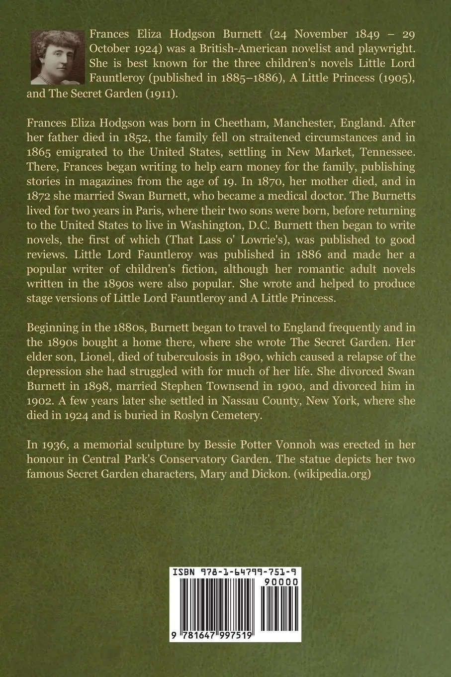 Rückseite: 9781647997519 | Emily Fox-Seton | Frances Hodgson Burnett | Taschenbuch | Englisch