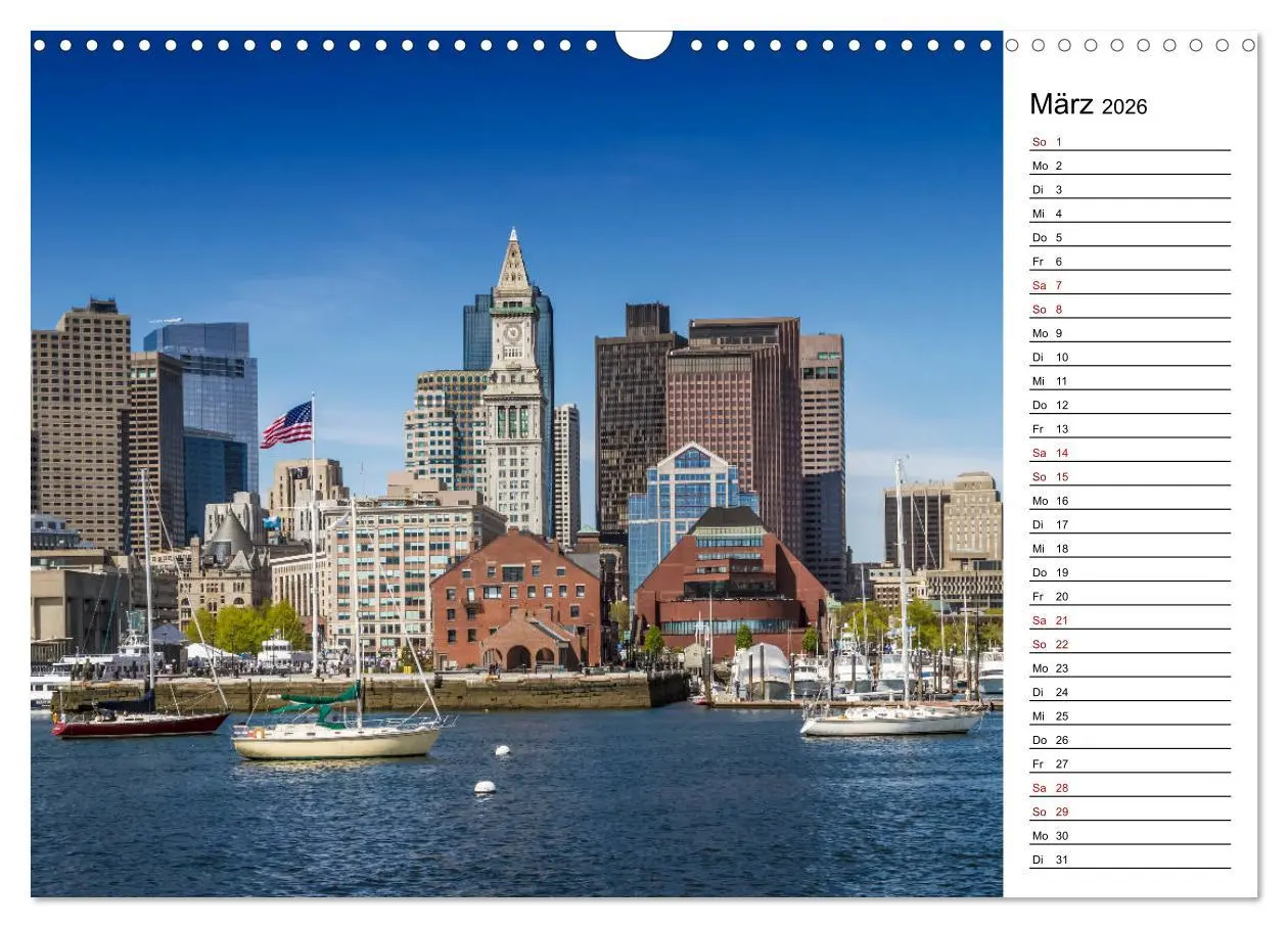 Bild: 9783457857519 | Stadtansichten aus Boston (Wandkalender 2026 DIN A3 quer), CALVENDO...