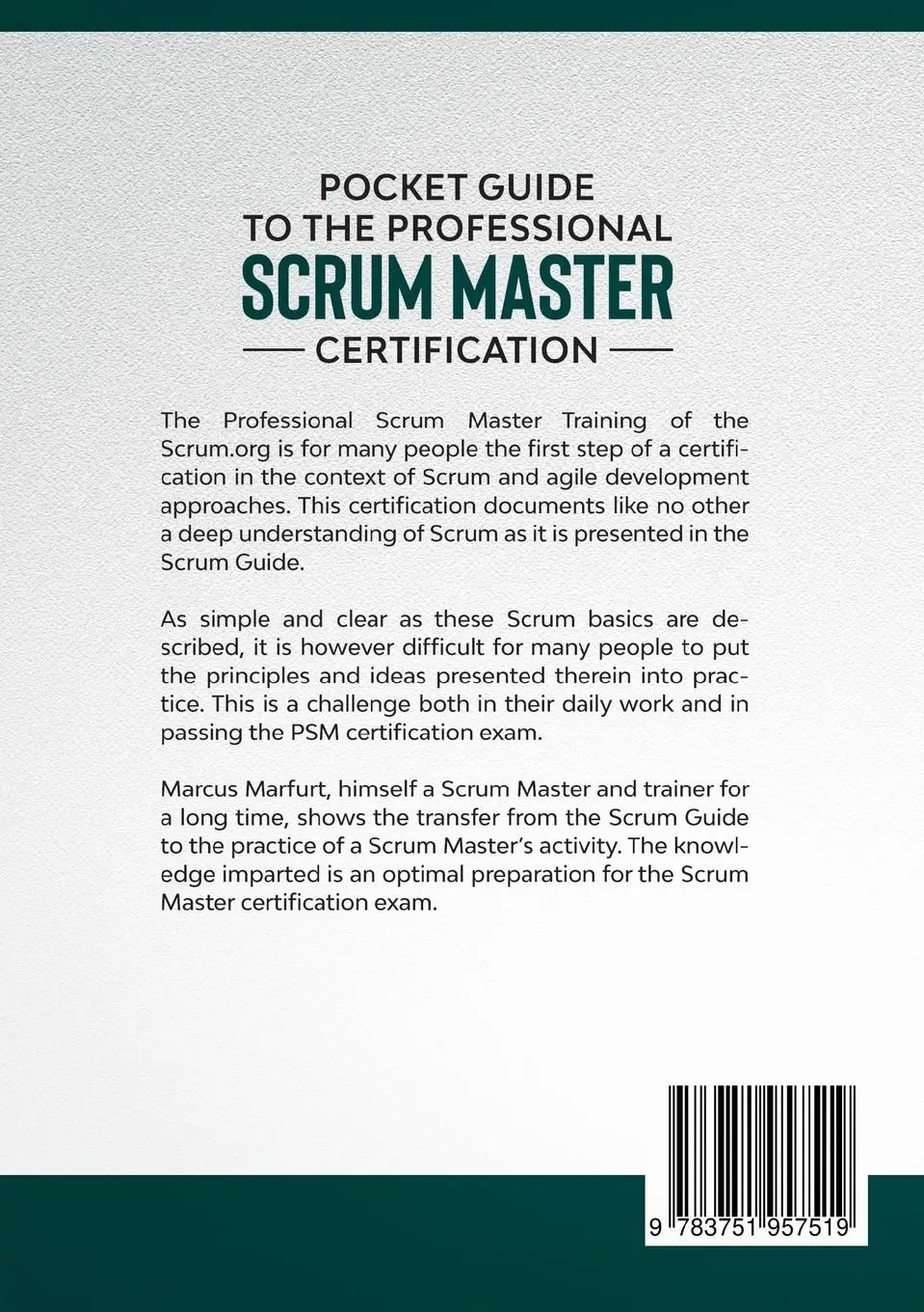 Rückseite: 9783751957519 | Pocket guide to the Professional Scrum Master Certification (PSM 1)