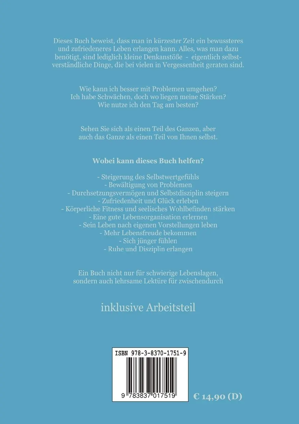 Rückseite: 9783837017519 | Leben lieben lernen | Wegweiser zu einem neuen Ich | Marisa Hart