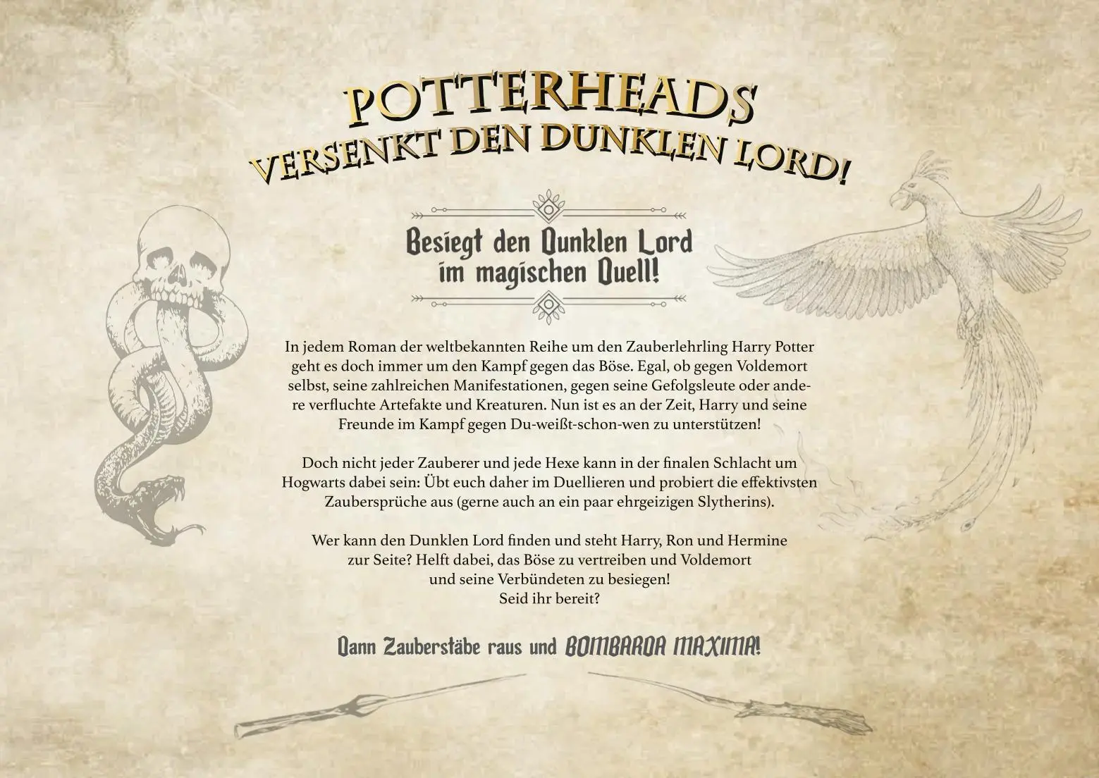 Bild: 9783966647519 | Potterheads, versenkt den dunklen Lord! | Taschenbuch | 128 S. | 2023