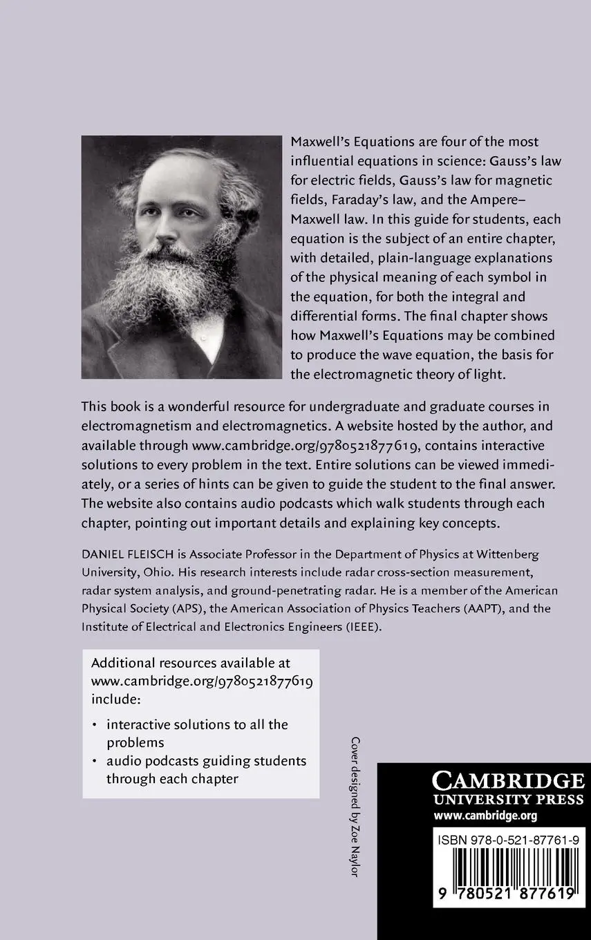 Rückseite: 9780521877619 | A Student's Guide to Maxwell's Equations | Daniel Fleisch | Buch
