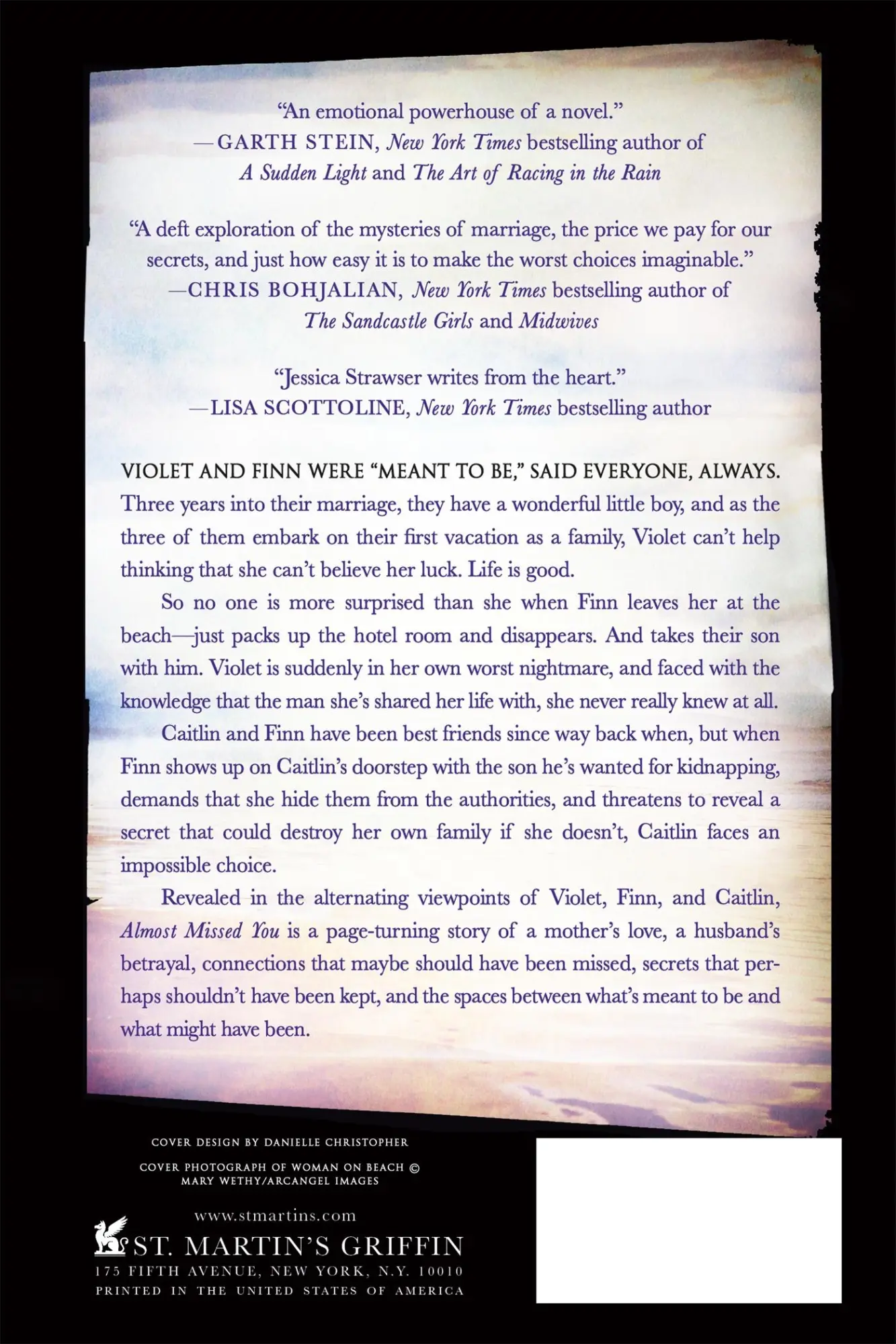 Rückseite: 9781250107619 | Almost Missed You | Jessica Strawser | Taschenbuch | Englisch | 2018
