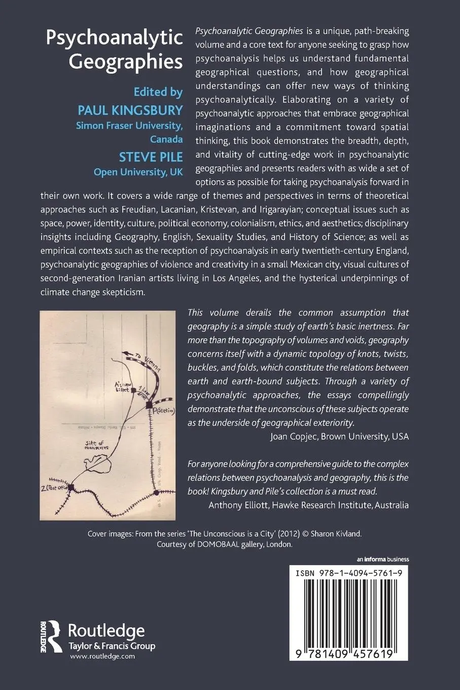 Rückseite: 9781409457619 | Psychoanalytic Geographies | Paul Kingsbury (u. a.) | Taschenbuch