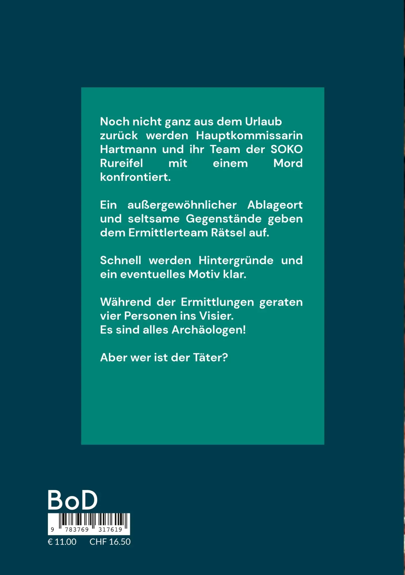 Rückseite: 9783769317619 | SOKO Rureifel | Der Legionsadler | Detlef Schumann | Taschenbuch