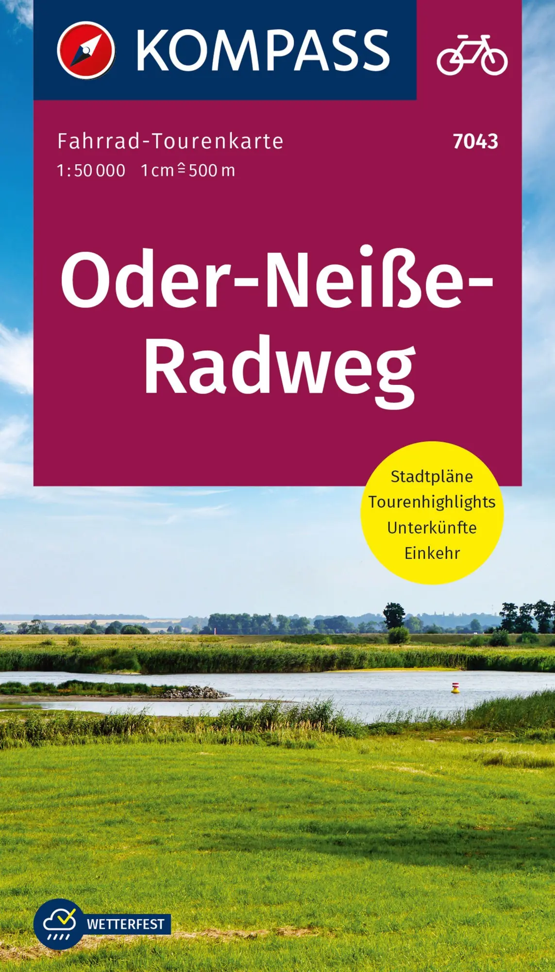 Cover: 9783991217619 | KOMPASS Fahrrad-Tourenkarte Oder-Neiße-Radweg 1:50.000 | (Land-)Karte