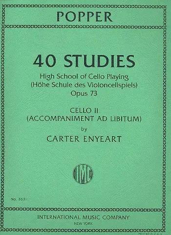 Cover: 9790220427619 | 40 Studies (High School of Cello Playing) Op 73 | David Popper | Buch