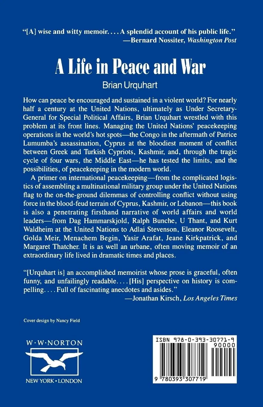 Rückseite: 9780393307719 | A Life in Peace and War | Brian Urquhart | Taschenbuch | Englisch
