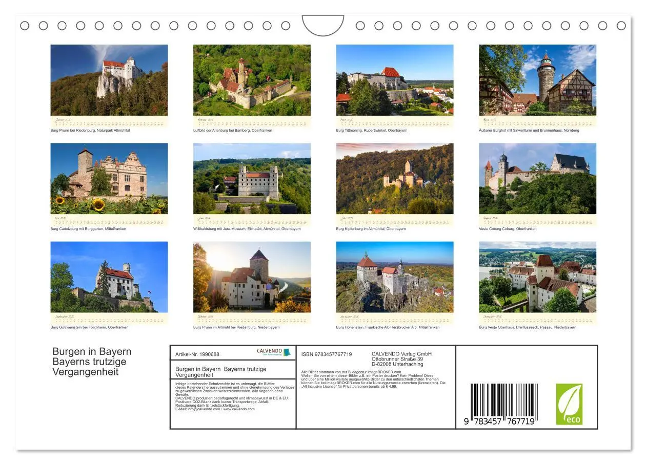 Bild: 9783457767719 | Burgen in Bayern Bayerns trutzige Vergangenheit (Wandkalender 2026...