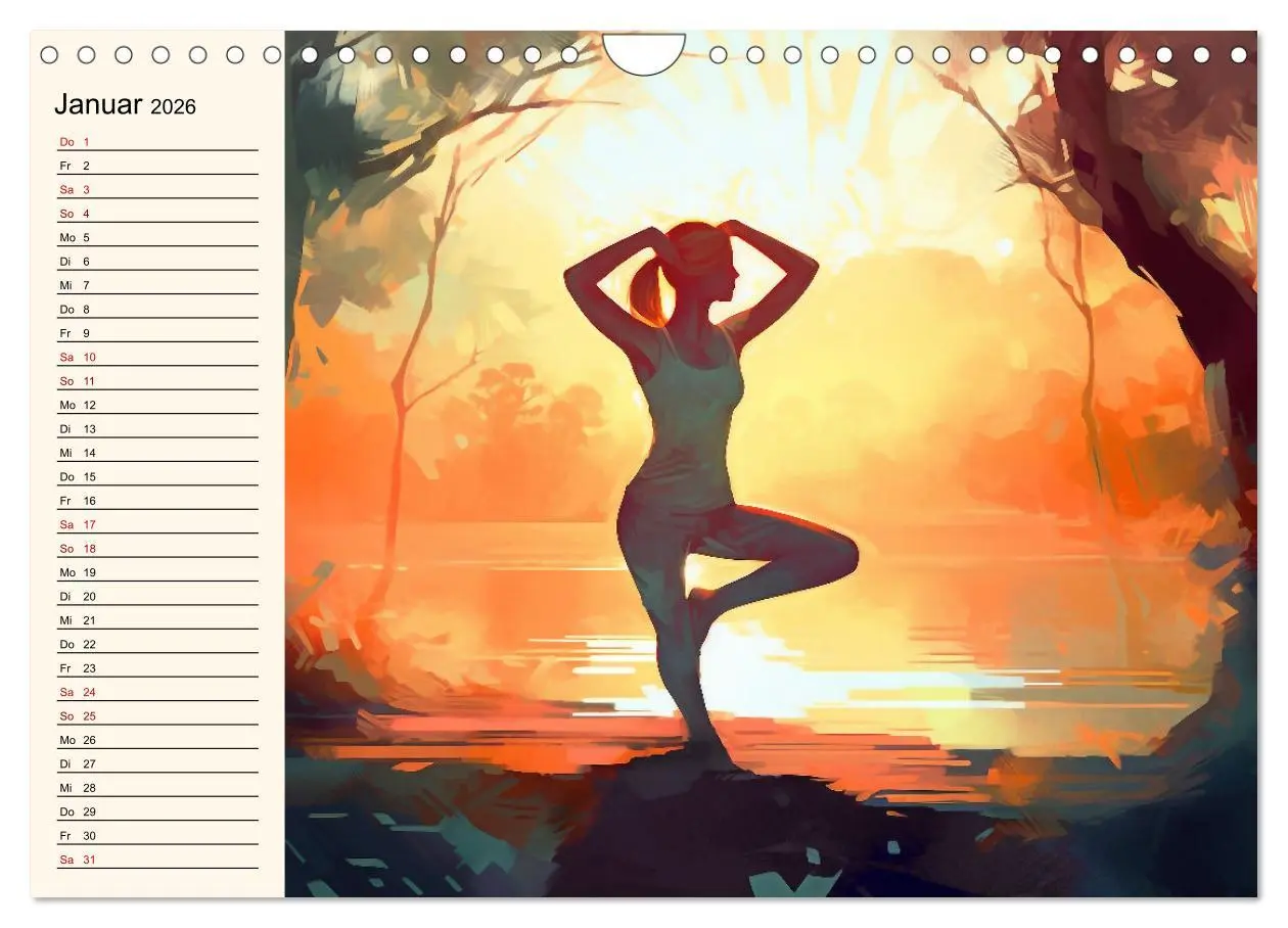 Bild: 9783457377819 | Stille, Stärke und Yoga (Wandkalender 2026 DIN A4 quer), CALVENDO...