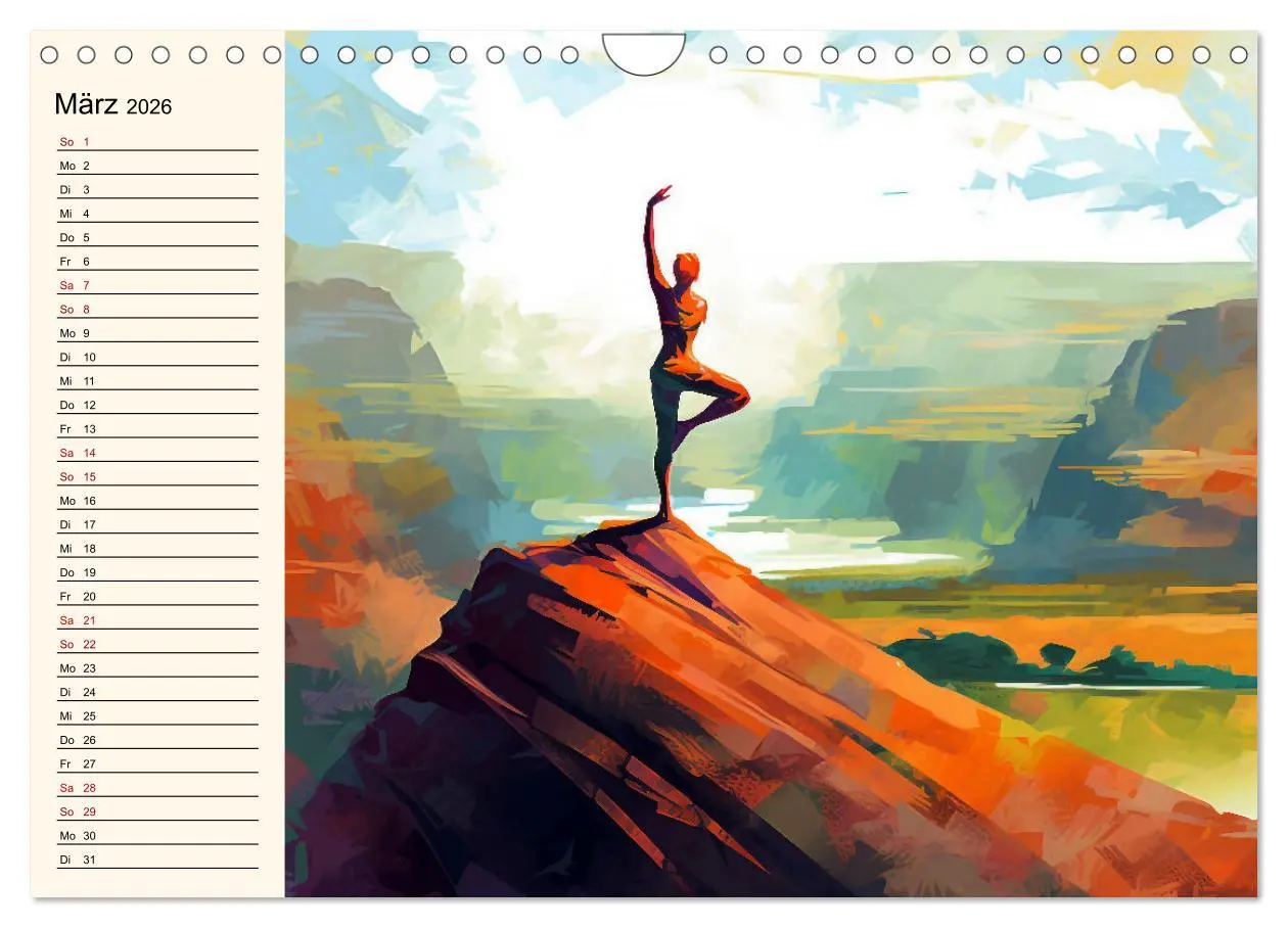 Bild: 9783457377819 | Stille, Stärke und Yoga (Wandkalender 2026 DIN A4 quer), CALVENDO...