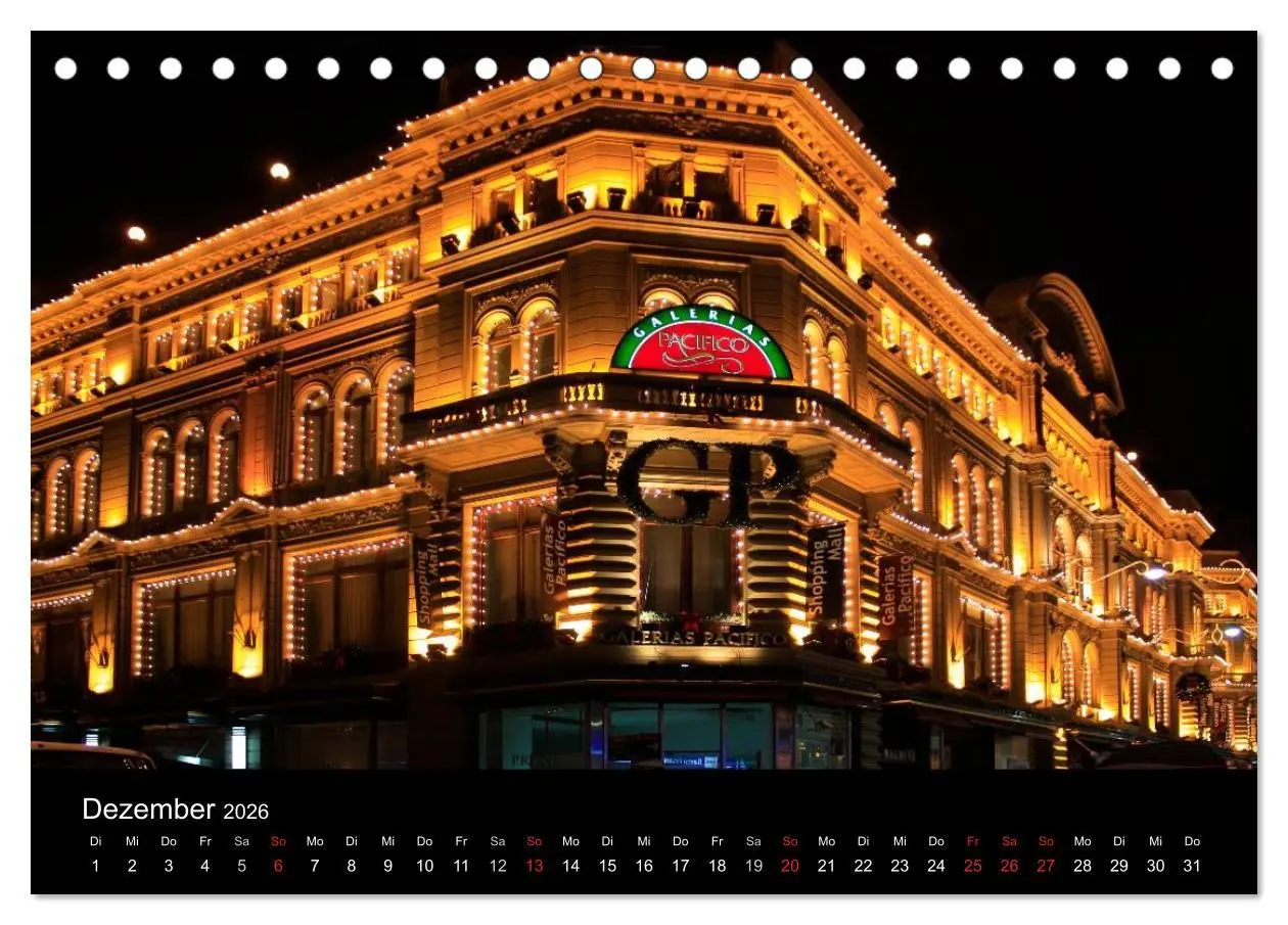 Bild: 9783516087819 | Buenos Aires (Tischkalender 2026 DIN A5 quer), CALVENDO Monatskalender
