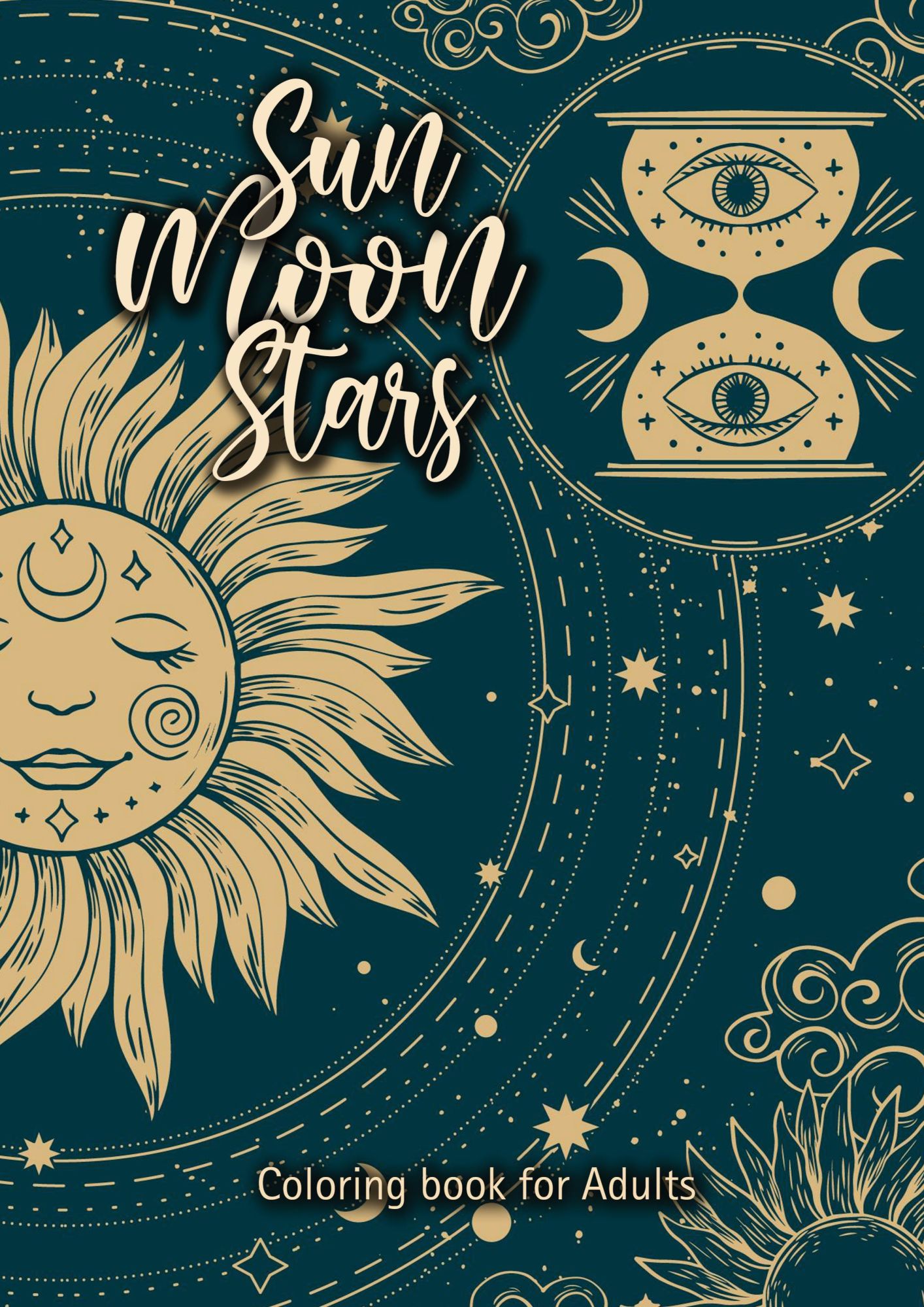 Cover: 9783758407819 | Sun Moon Stars coloring book for adults | Monsoon Publishing | Buch