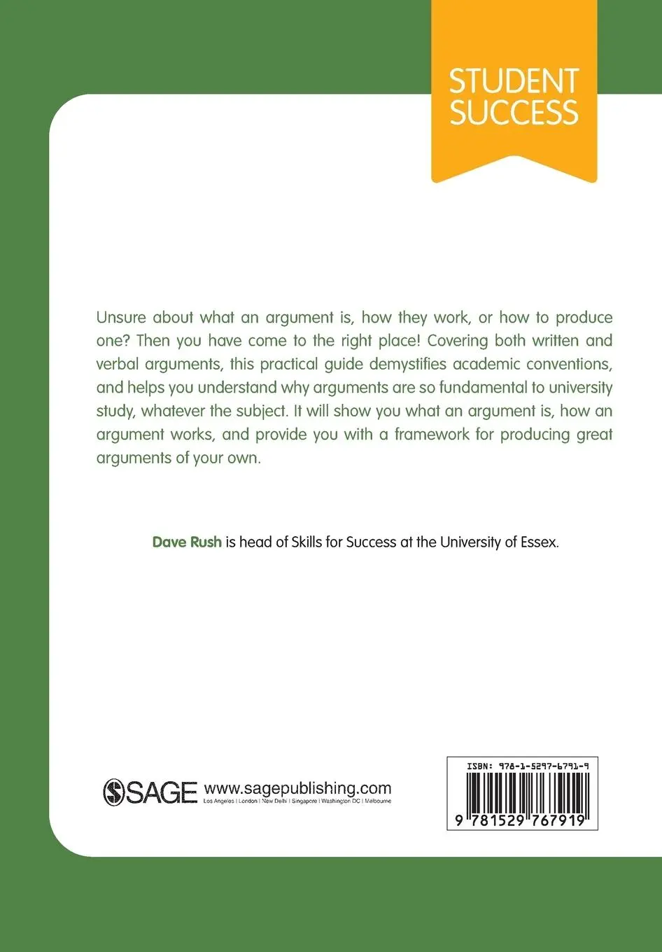 Rückseite: 9781529767919 | The Essential Guide to Building Your Argument | Dave Rush | Buch