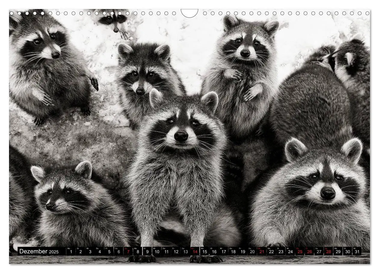 Bild: 9783435587919 | Waschbären - Maskierte Gauner (Wandkalender 2025 DIN A3 quer),...