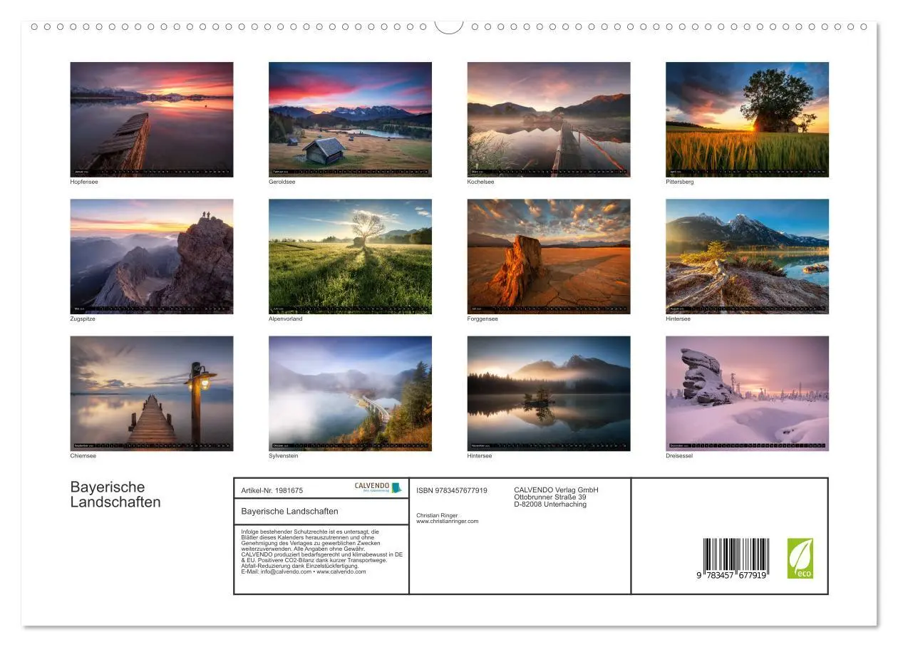 Bild: 9783457677919 | Bayerische Landschaften (hochwertiger Premium Wandkalender 2026 DIN...