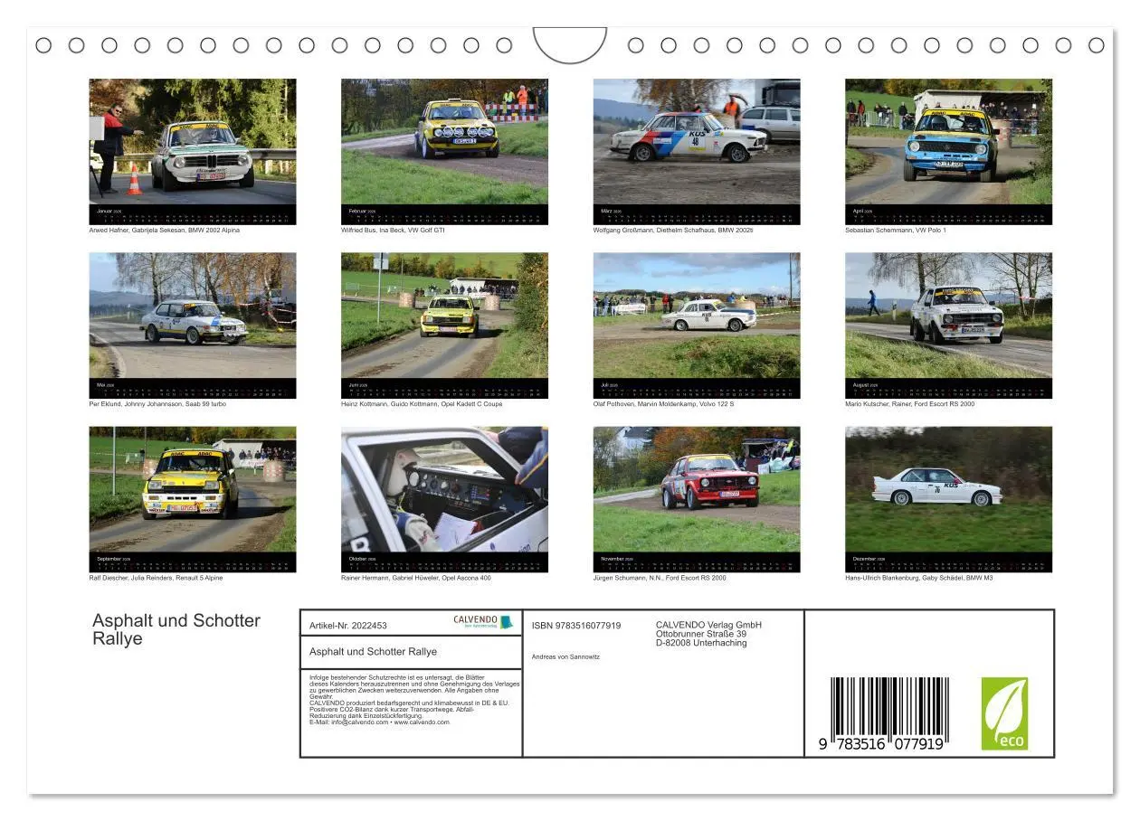 Bild: 9783516077919 | Asphalt und Schotter Rallye (Wandkalender 2026 DIN A4 quer),...