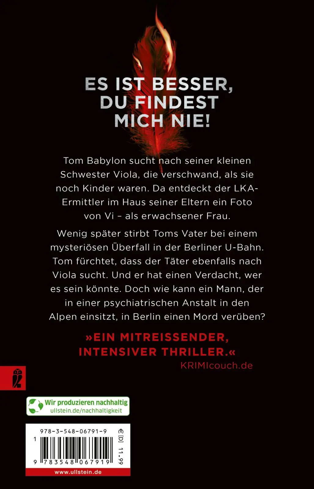 Rückseite: 9783548067919 | Violas Versteck | Marc Raabe | Taschenbuch | 624 S. | Deutsch | 2023