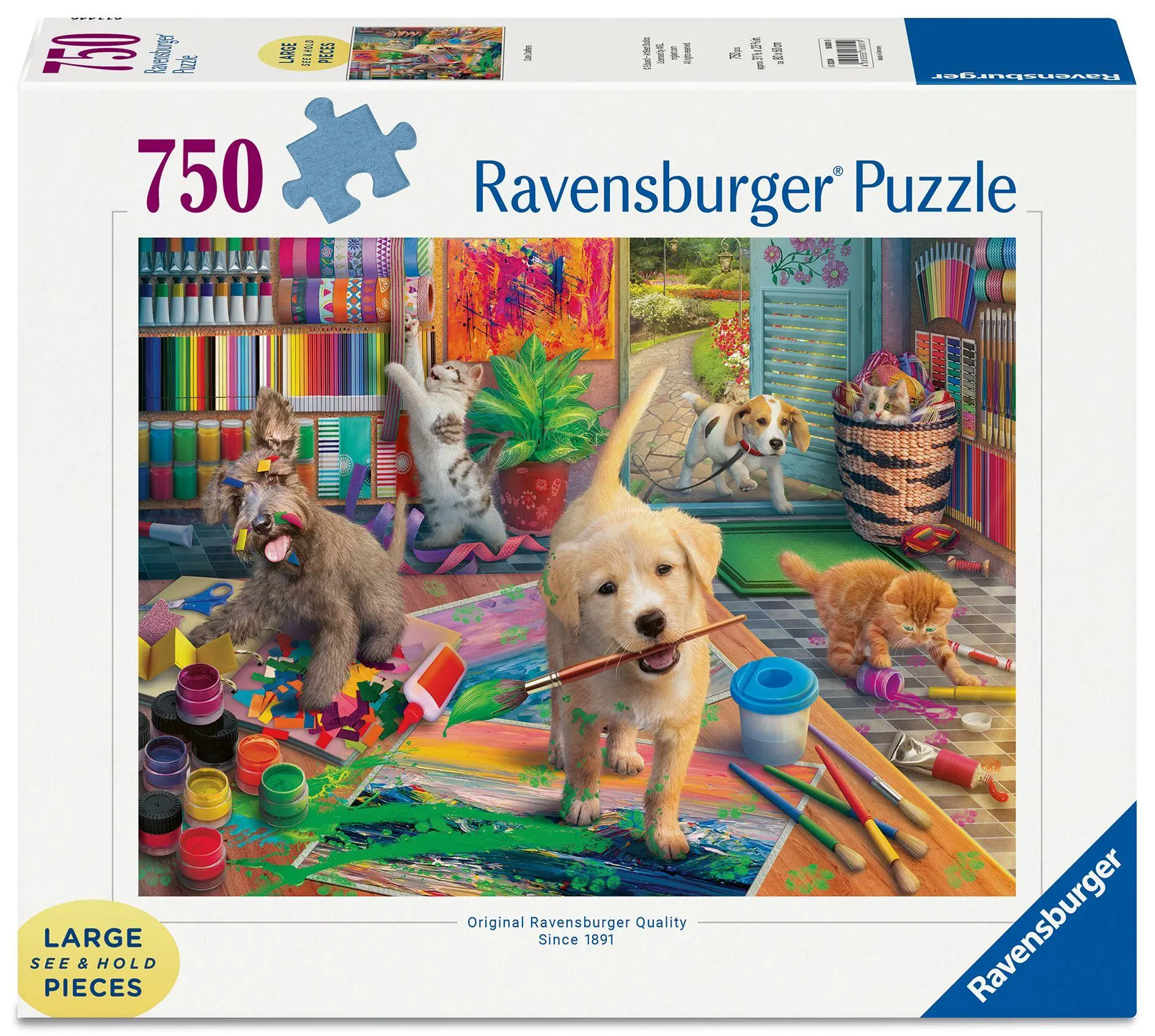 Cover: 4005556168019 | Erwachsenenpuzzle 750 Large Pieces - Tierische Künstler | Large Pieces