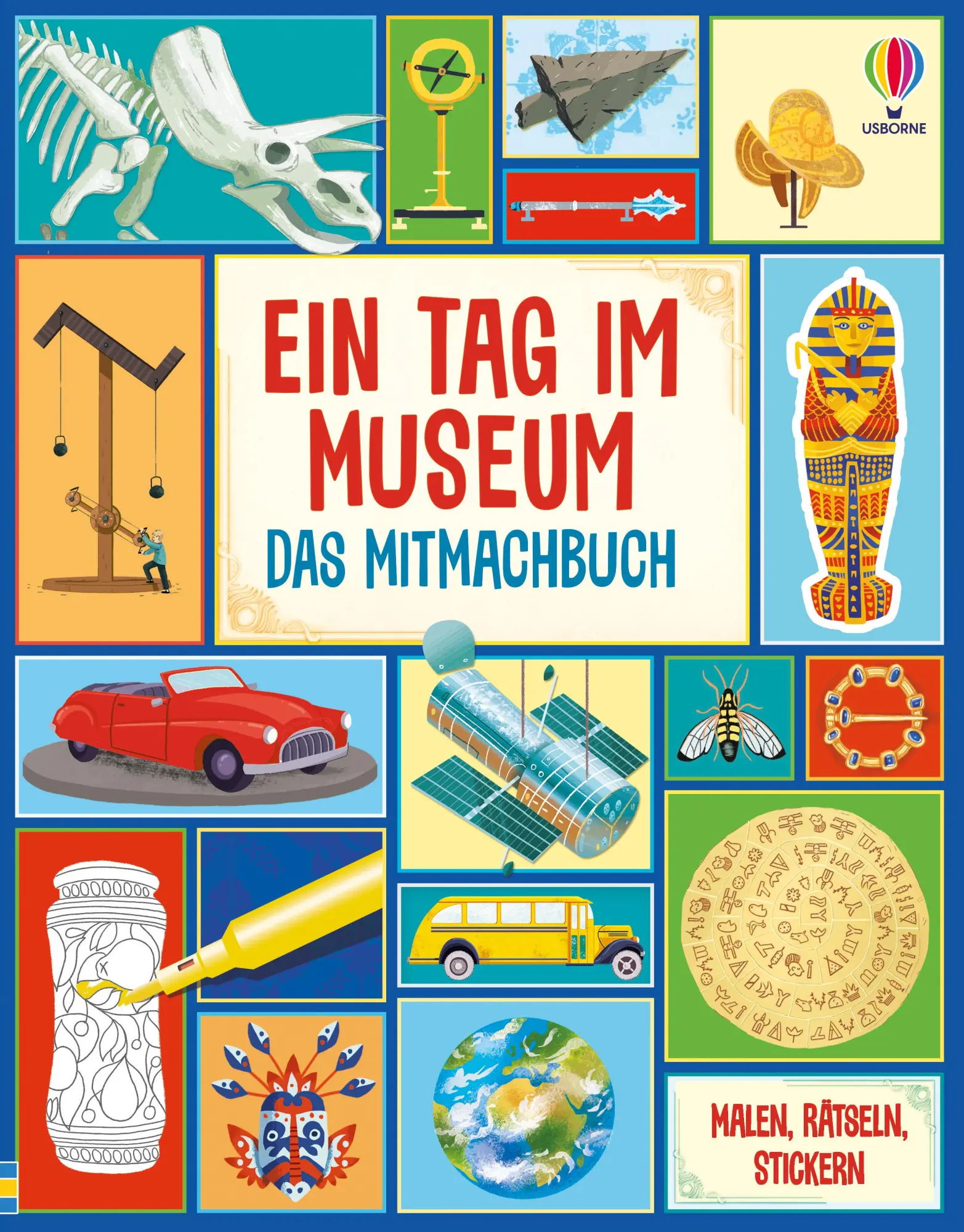 Cover: 9781789418019 | Ein Tag im Museum - Das Mitmachbuch | Malen, Rätseln, Stickern | Hore