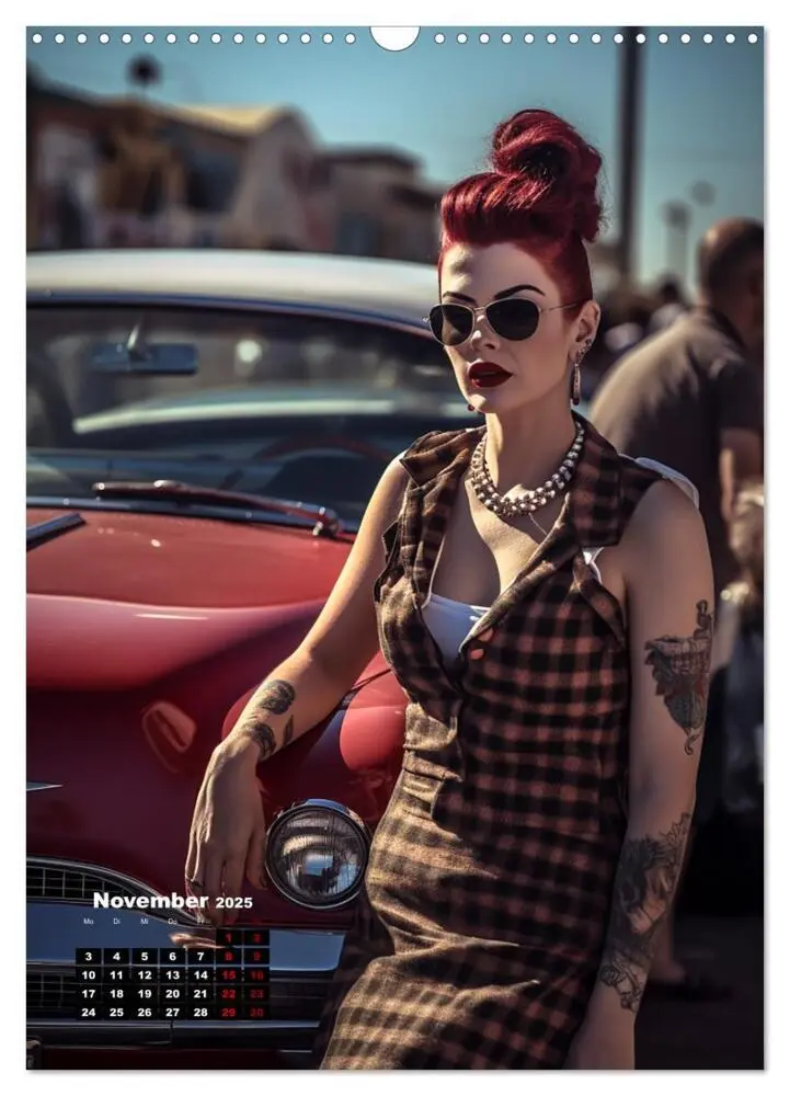 Bild: 9783435858019 | Rockabilly (Wandkalender 2025 DIN A3 hoch), CALVENDO Monatskalender