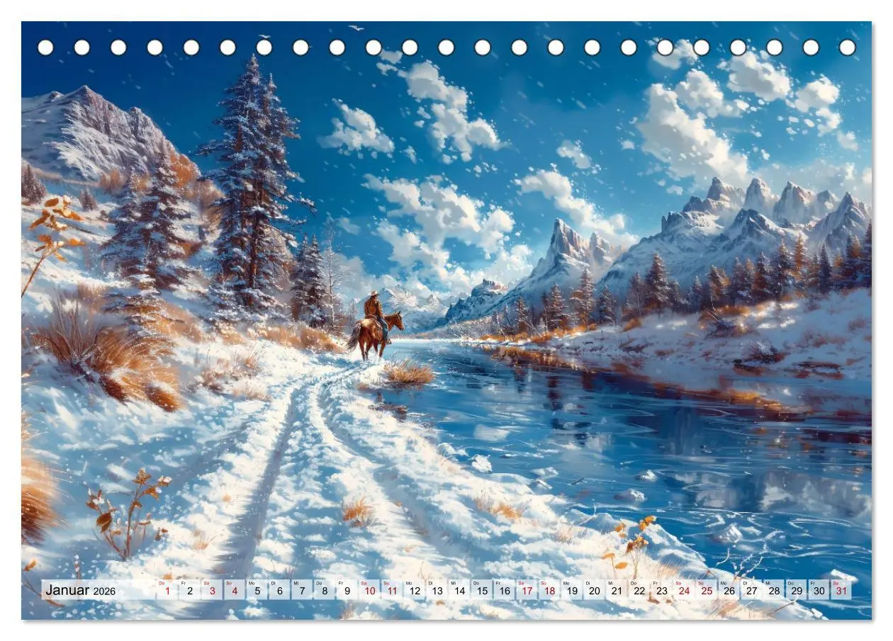 Bild: 9783457258019 | Pferde, Freiheit, Westernreiten (Tischkalender 2026 DIN A5 quer),...