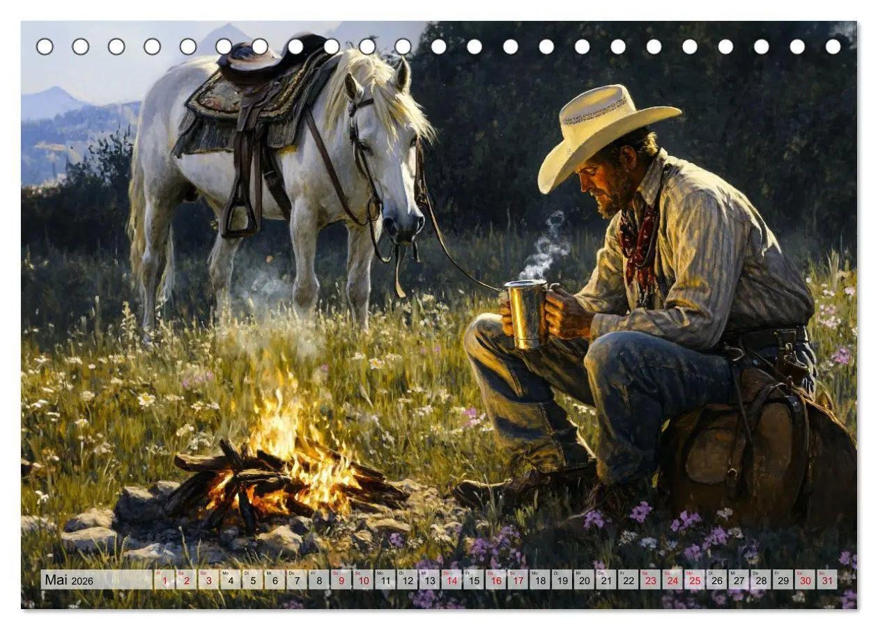 Bild: 9783457258019 | Pferde, Freiheit, Westernreiten (Tischkalender 2026 DIN A5 quer),...