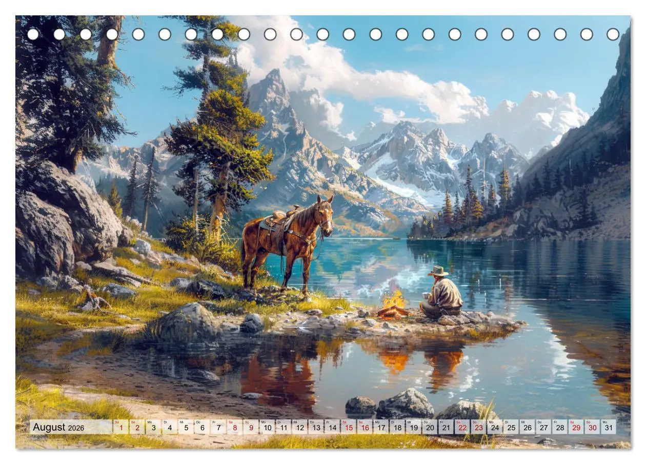 Bild: 9783457258019 | Pferde, Freiheit, Westernreiten (Tischkalender 2026 DIN A5 quer),...