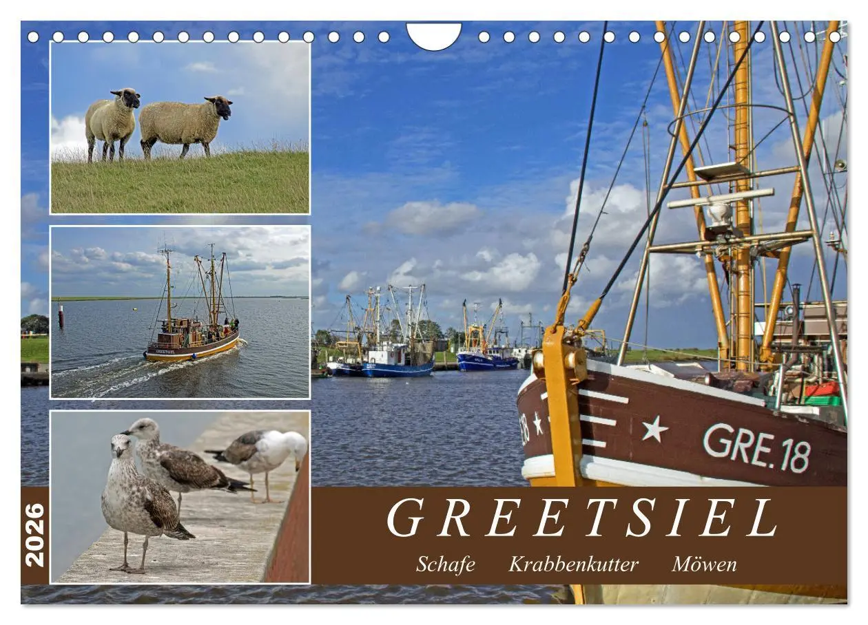 Cover: 9783457638019 | GREETSIEL - Schafe - Krabbenkutter - Möwen (Wandkalender 2026 DIN...