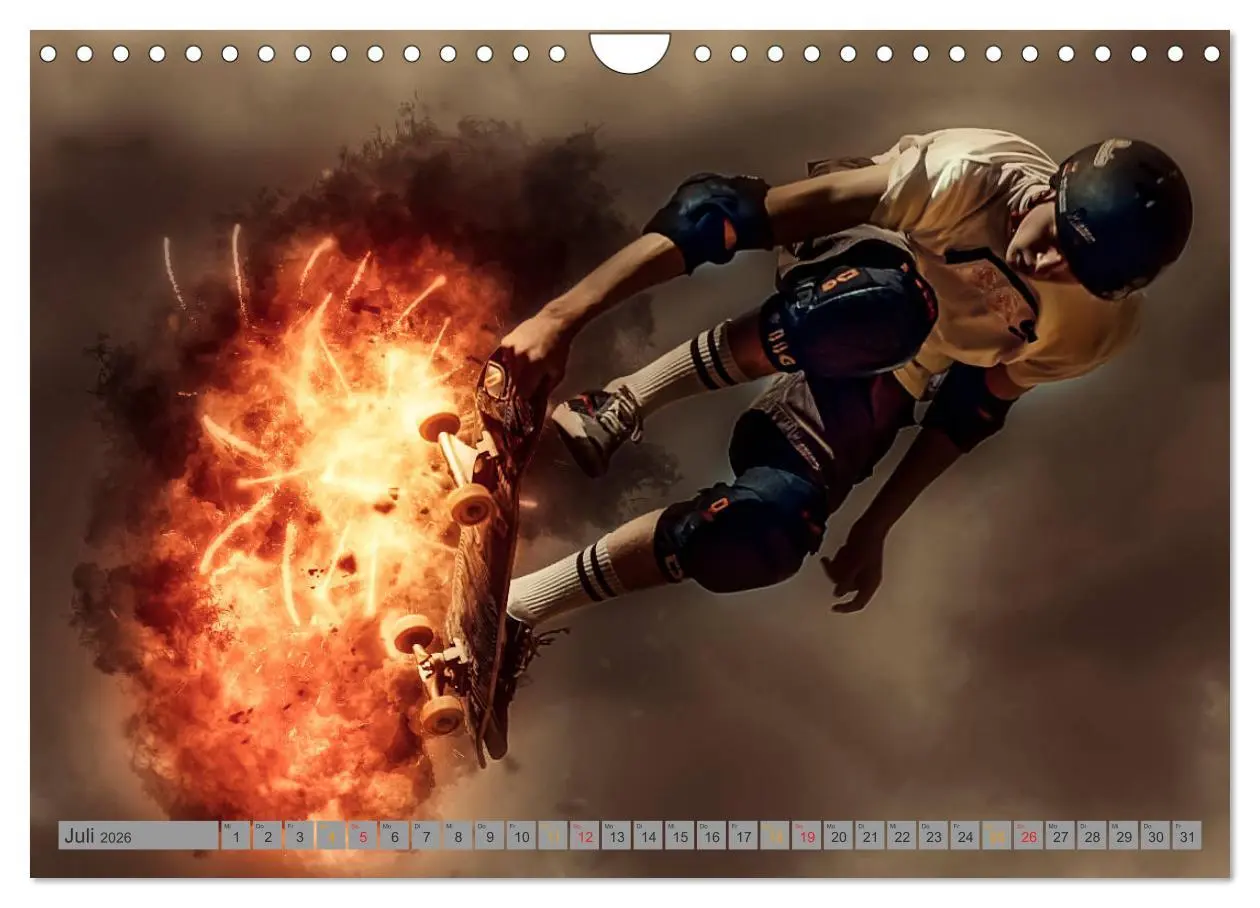 Bild: 9783457878019 | Skateboarding - extrem cool (Wandkalender 2026 DIN A4 quer),...