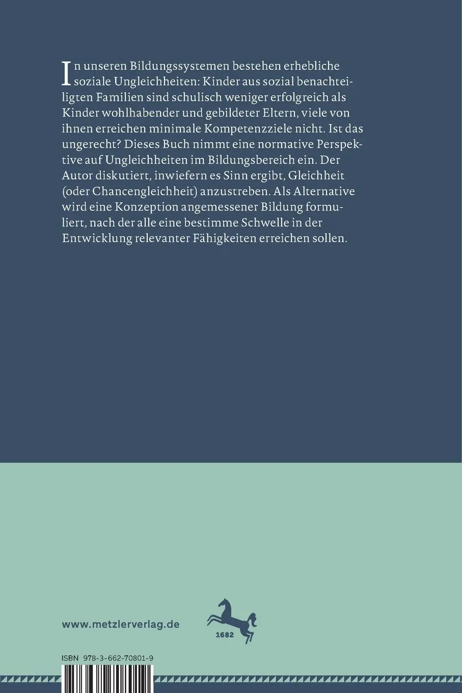 Rückseite: 9783662708019 | Bildungsgerechtigkeit | Johannes Giesinger | Taschenbuch | v | Deutsch