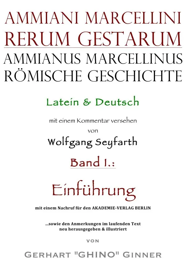 Cover: 9783746718019 | Ammianus Marcellinus römische Geschichte | Ammianus Marcellinus | Buch