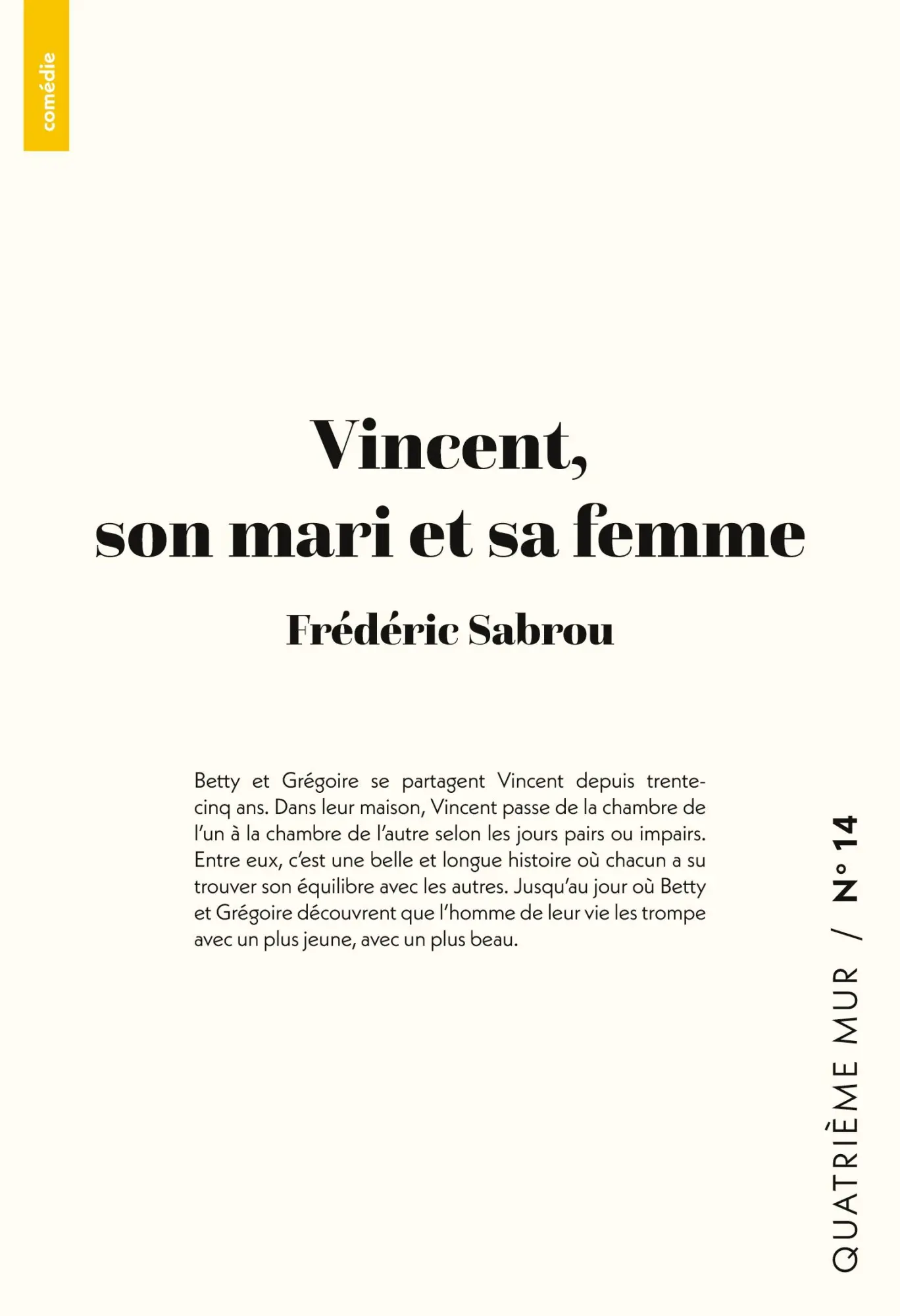 Cover: 9782487668119 | Vincent, son mari et sa femme | Frédéric Sabrou | Taschenbuch | 2025