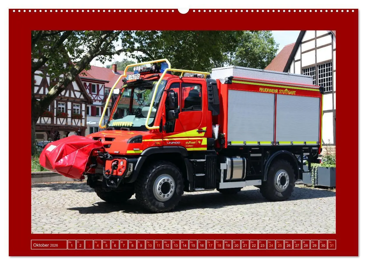 Bild: 9783457488119 | Unimog bei der Feuerwehr (Wandkalender 2026 DIN A2 quer), CALVENDO...