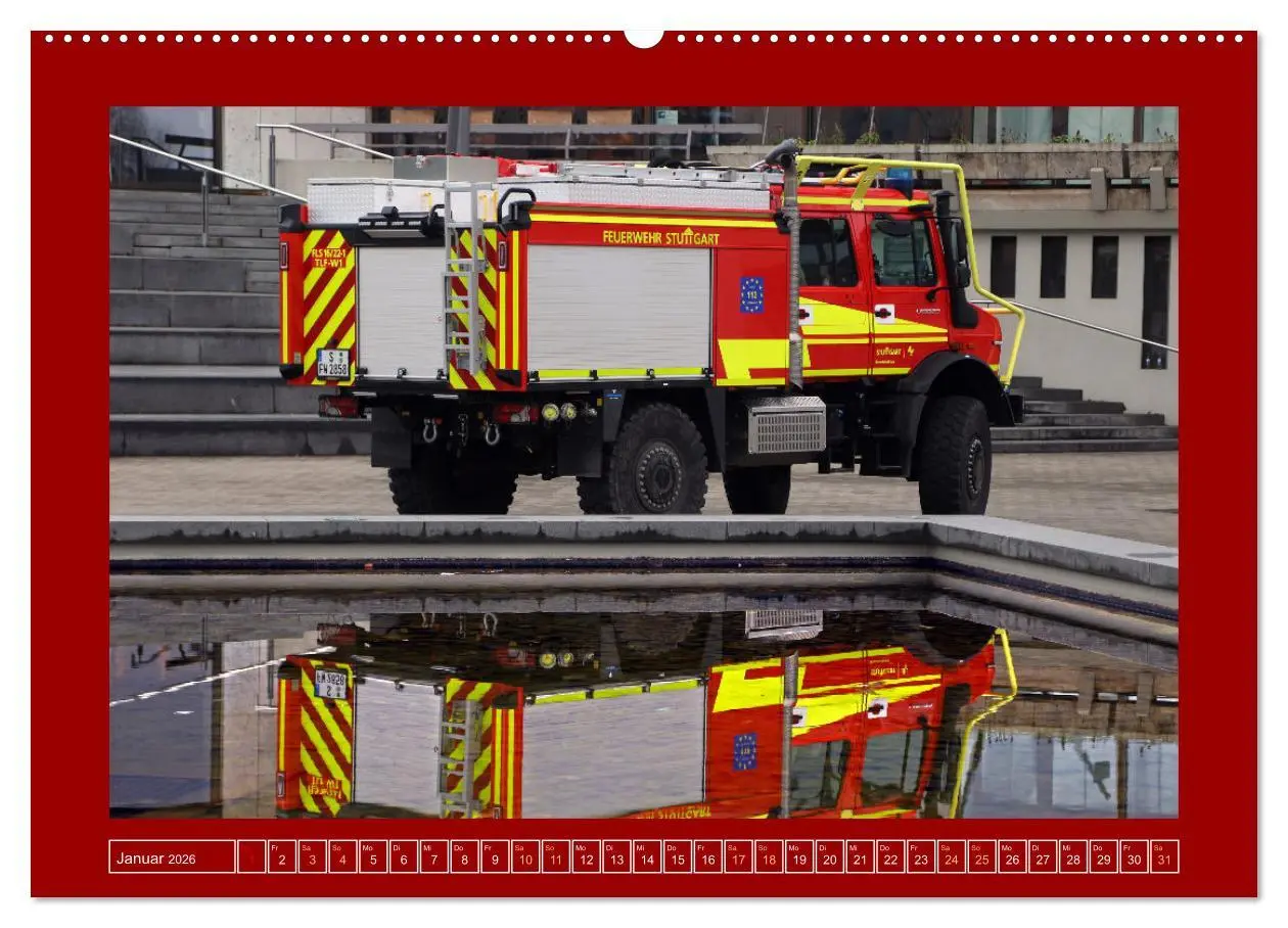 Bild: 9783457488119 | Unimog bei der Feuerwehr (Wandkalender 2026 DIN A2 quer), CALVENDO...