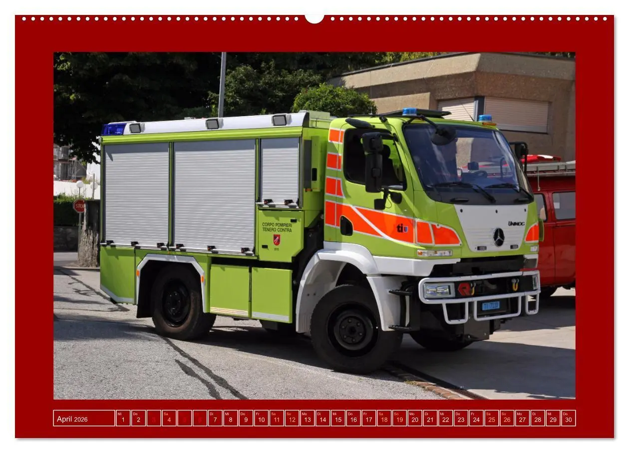 Bild: 9783457488119 | Unimog bei der Feuerwehr (Wandkalender 2026 DIN A2 quer), CALVENDO...