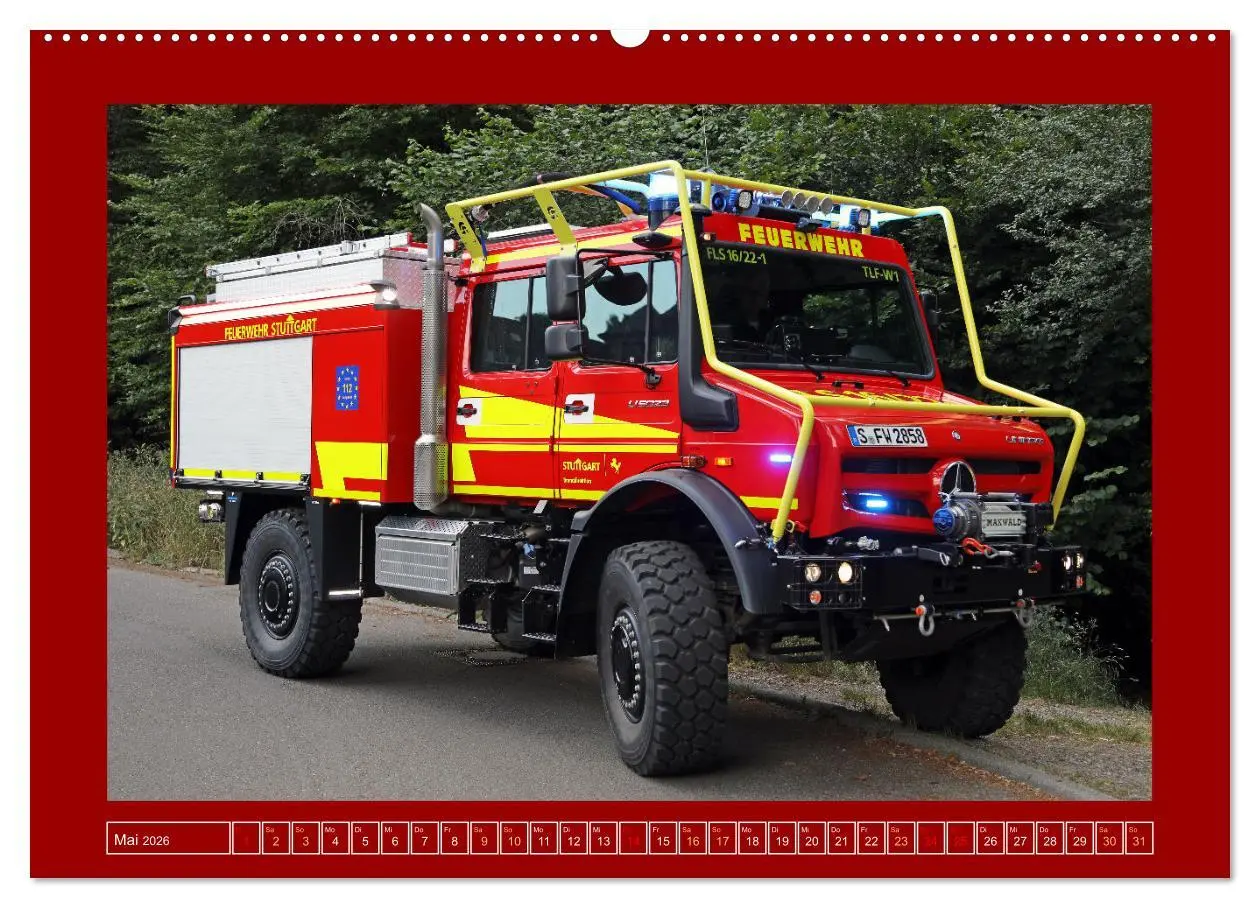 Bild: 9783457488119 | Unimog bei der Feuerwehr (Wandkalender 2026 DIN A2 quer), CALVENDO...