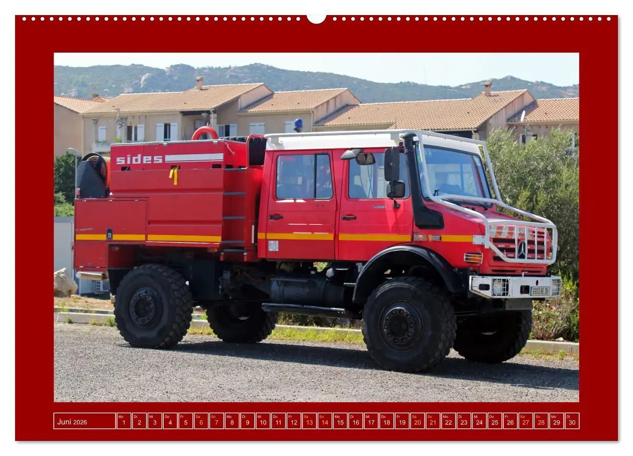 Bild: 9783457488119 | Unimog bei der Feuerwehr (Wandkalender 2026 DIN A2 quer), CALVENDO...