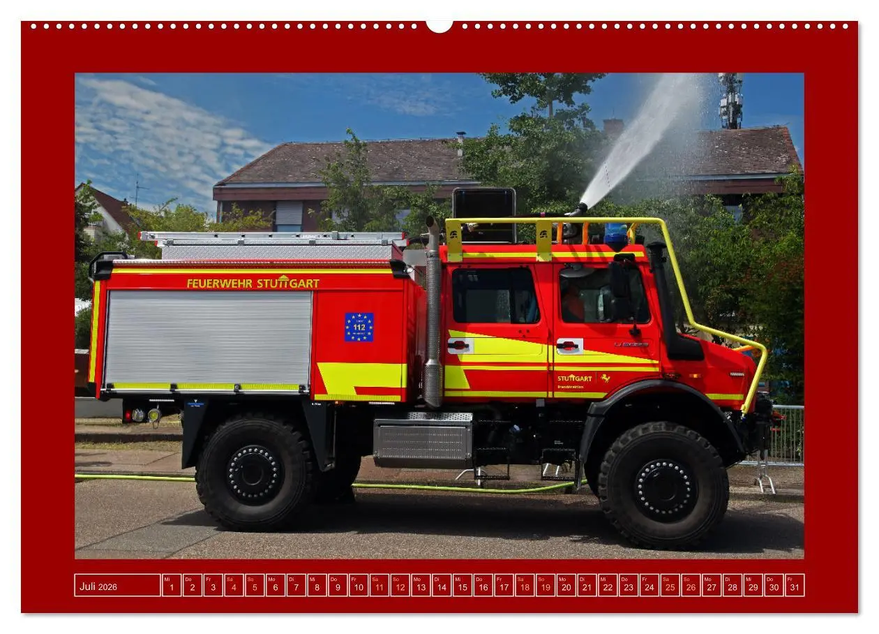 Bild: 9783457488119 | Unimog bei der Feuerwehr (Wandkalender 2026 DIN A2 quer), CALVENDO...