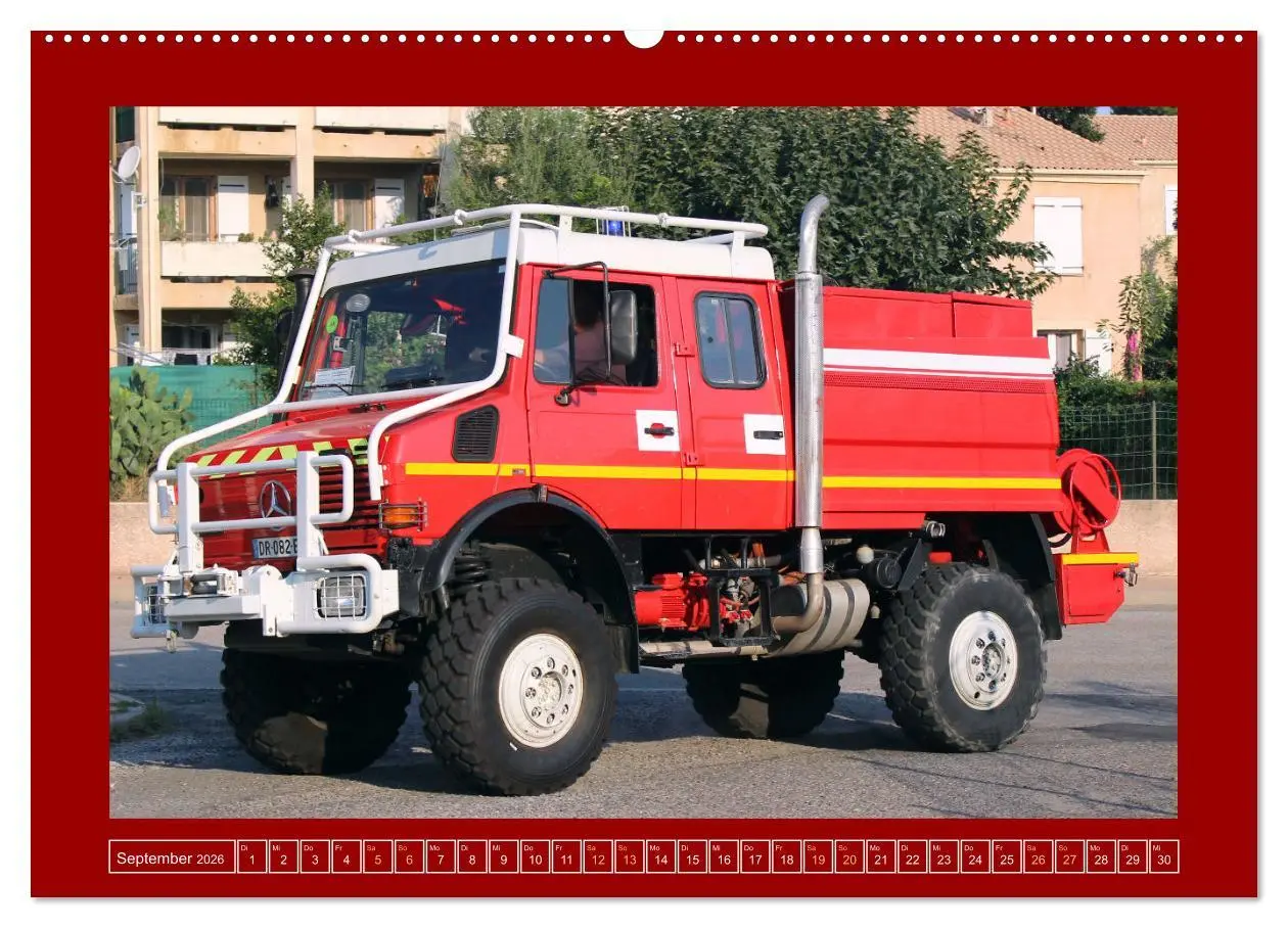 Bild: 9783457488119 | Unimog bei der Feuerwehr (Wandkalender 2026 DIN A2 quer), CALVENDO...
