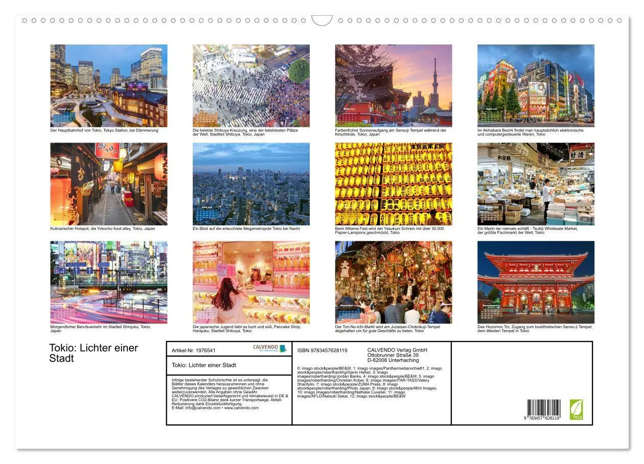 Bild: 9783457628119 | Tokio: Lichter einer Stadt (Wandkalender 2026 DIN A2 quer),...