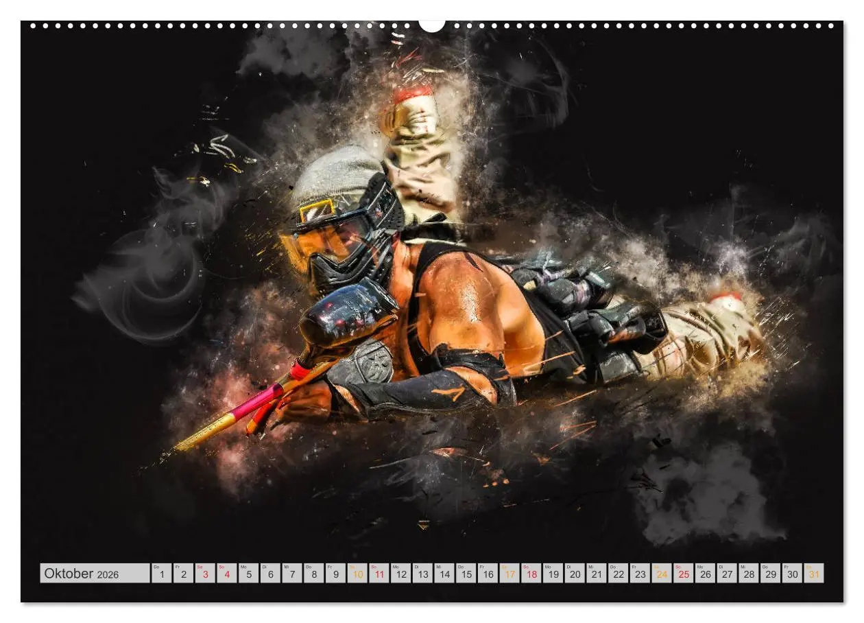 Bild: 9783457868119 | Paintball - extrem cool (Wandkalender 2026 DIN A2 quer), CALVENDO...