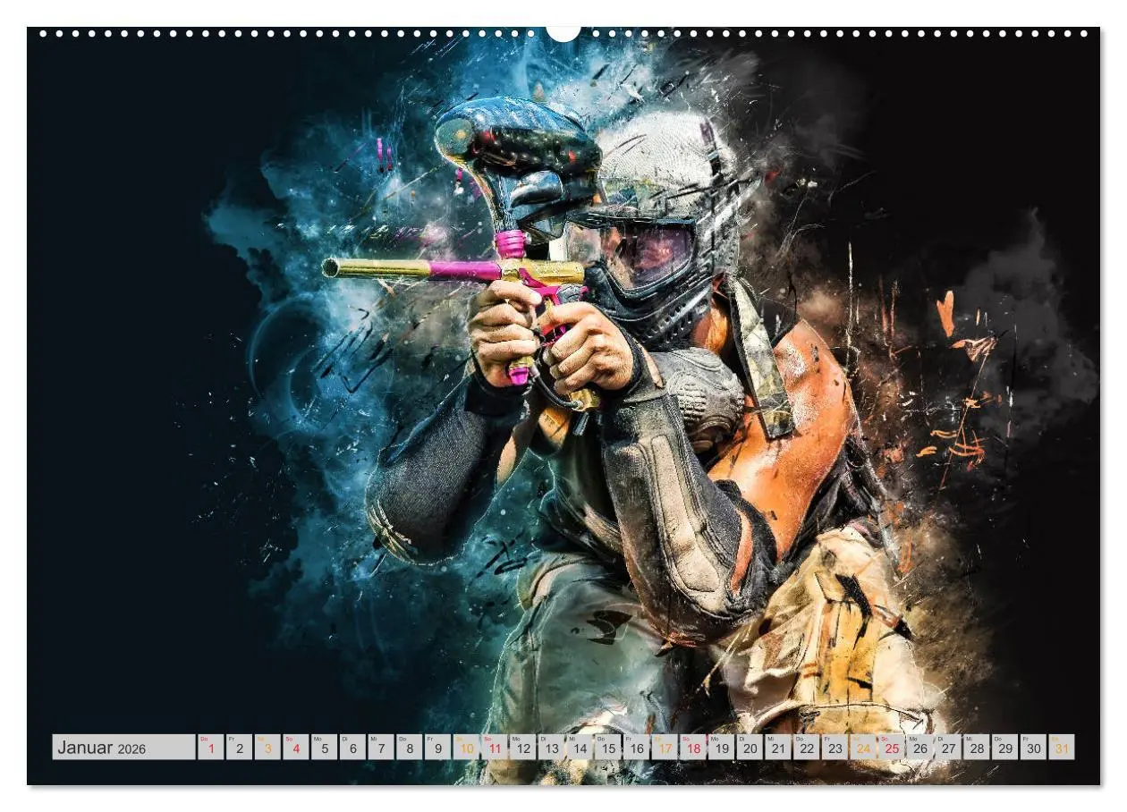Bild: 9783457868119 | Paintball - extrem cool (Wandkalender 2026 DIN A2 quer), CALVENDO...