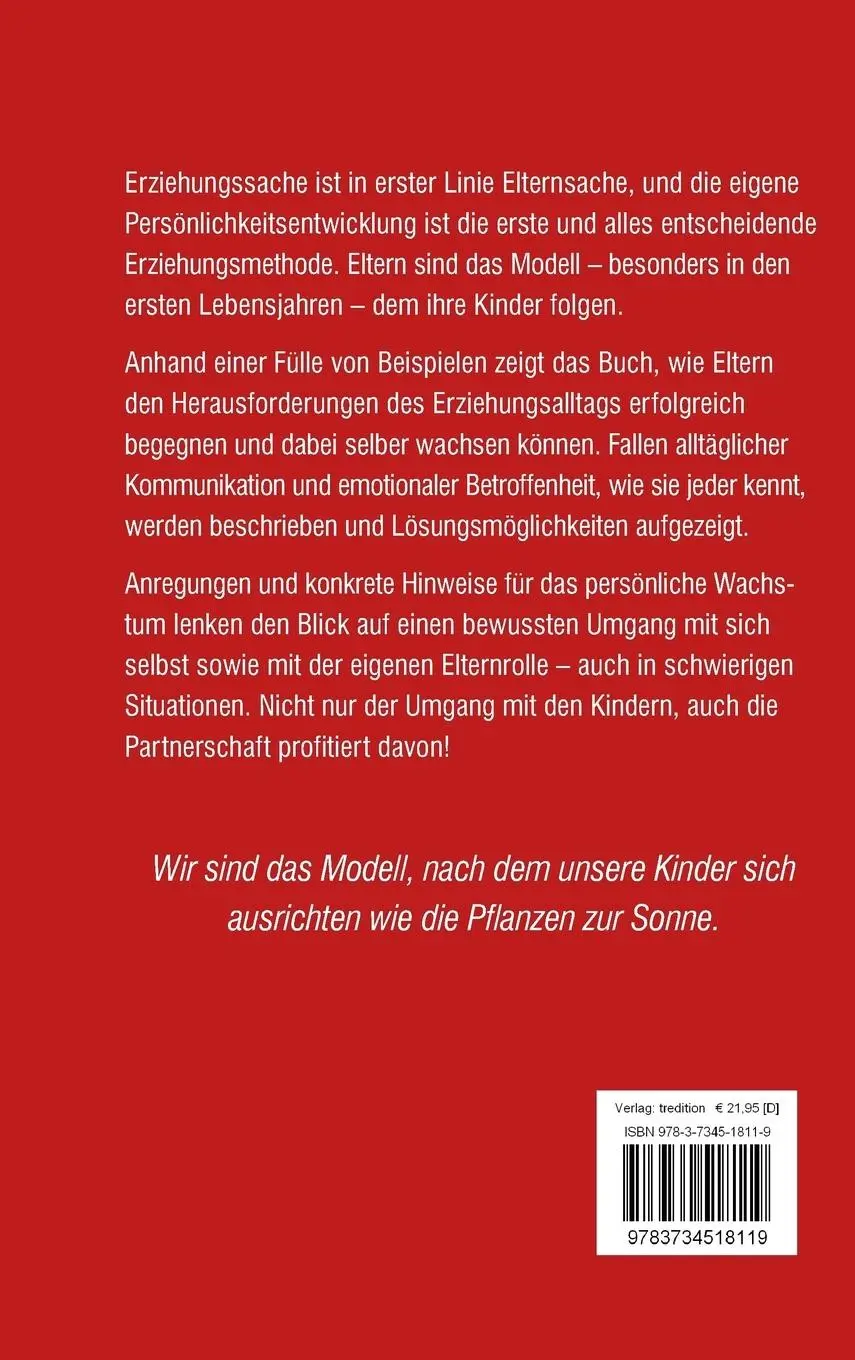 Rückseite: 9783734518119 | Elternsache ist Bewusstseinssache | Gabriele Waldow | Buch | 292 S.