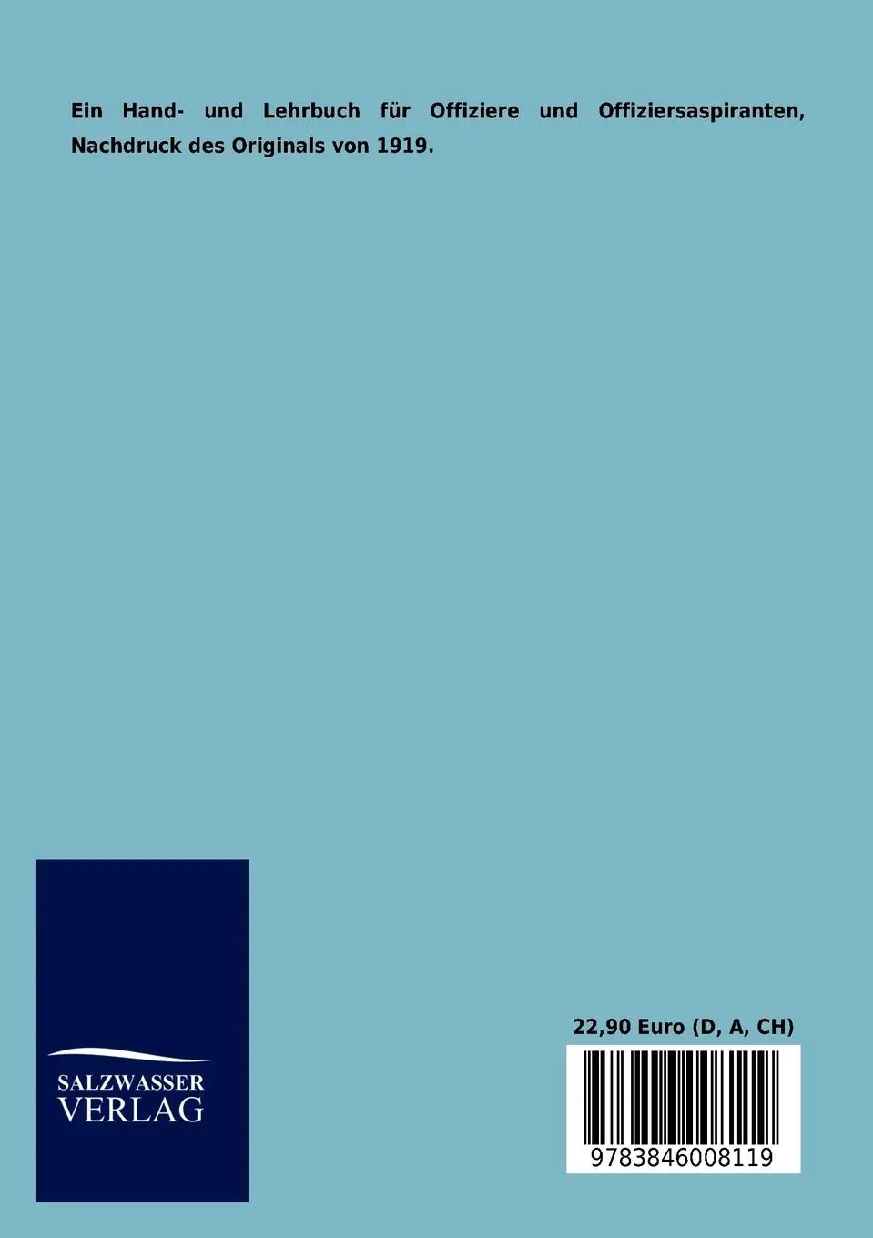 Rückseite: 9783846008119 | Waffenlehre | George Erdmann | Taschenbuch | 144 S. | Deutsch | 2012