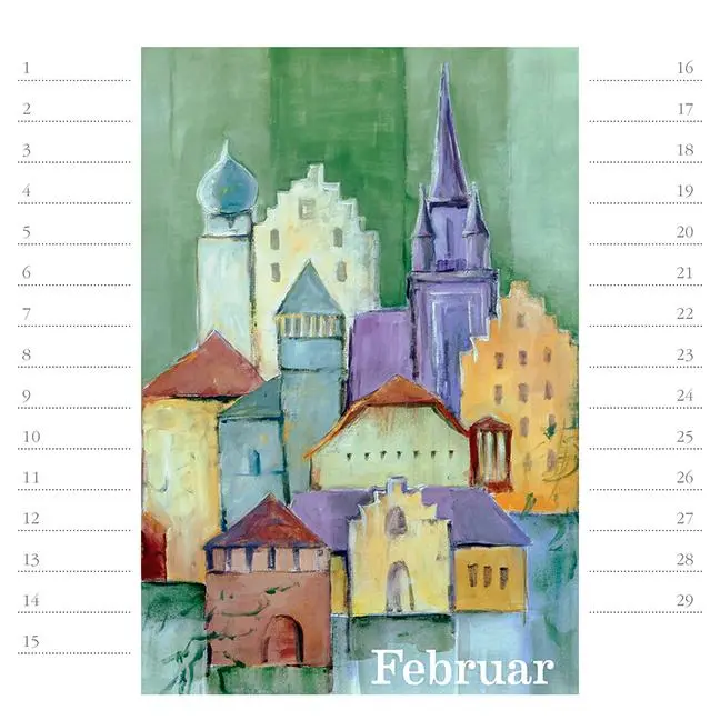 Bild: 9783861928119 | StadtArt Bodensee. Immerwährender Geburtstags- und Tischkalender