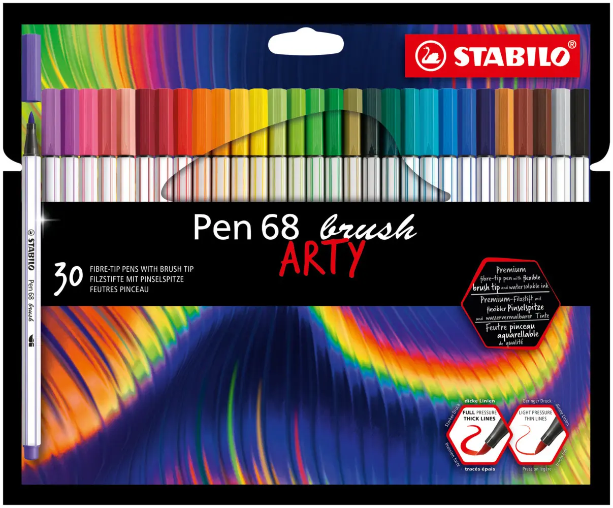 Cover: 4006381578219 | STABILO Pen 68 brush 30er Kartonetui ARTY | In Karton | 568/30-21-20