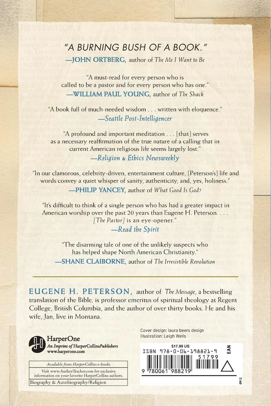 Rückseite: 9780061988219 | The Pastor | Eugene H Peterson | Taschenbuch | Kartoniert / Broschiert