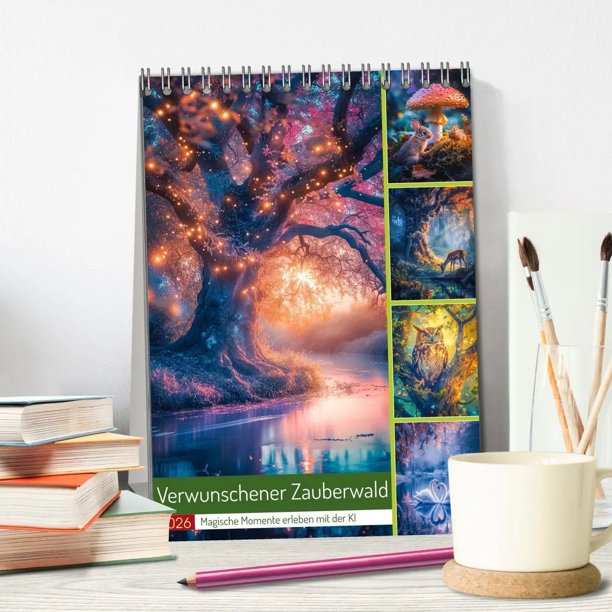 Bild: 9783516258219 | Verwunschener Zauberwald (Tischkalender 2026 DIN A5 hoch), CALVENDO...